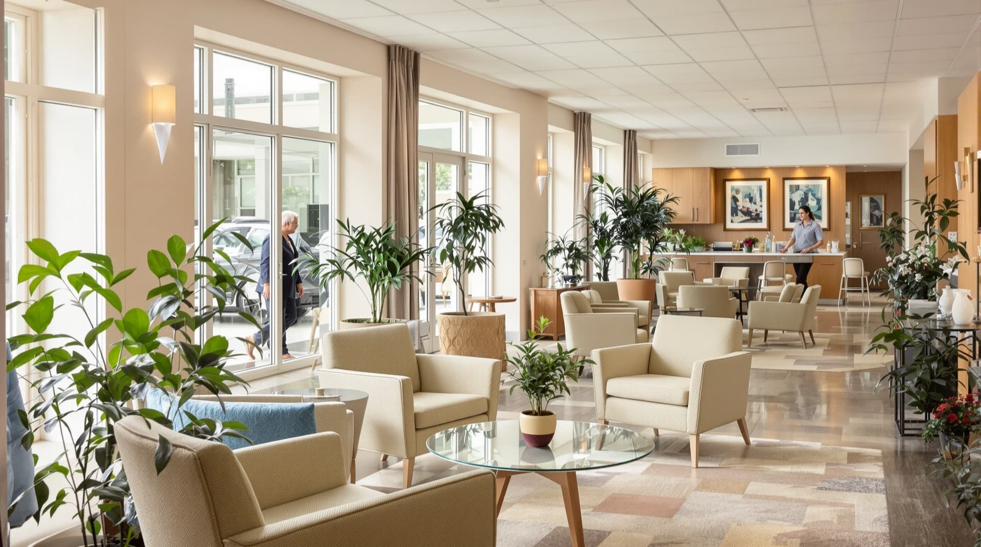 Lobby d'une résidence gérée