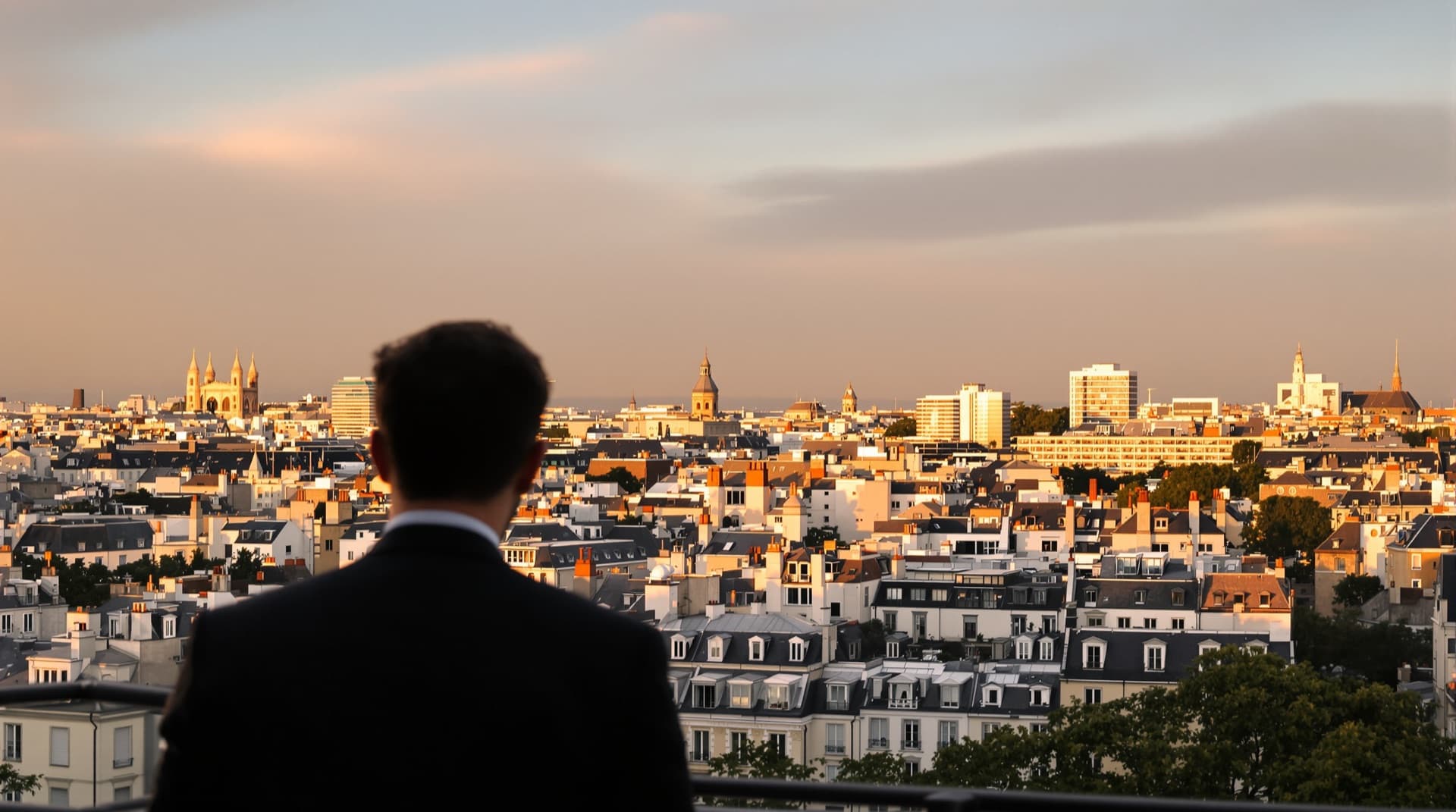 Vue sur les toits d'une ville française