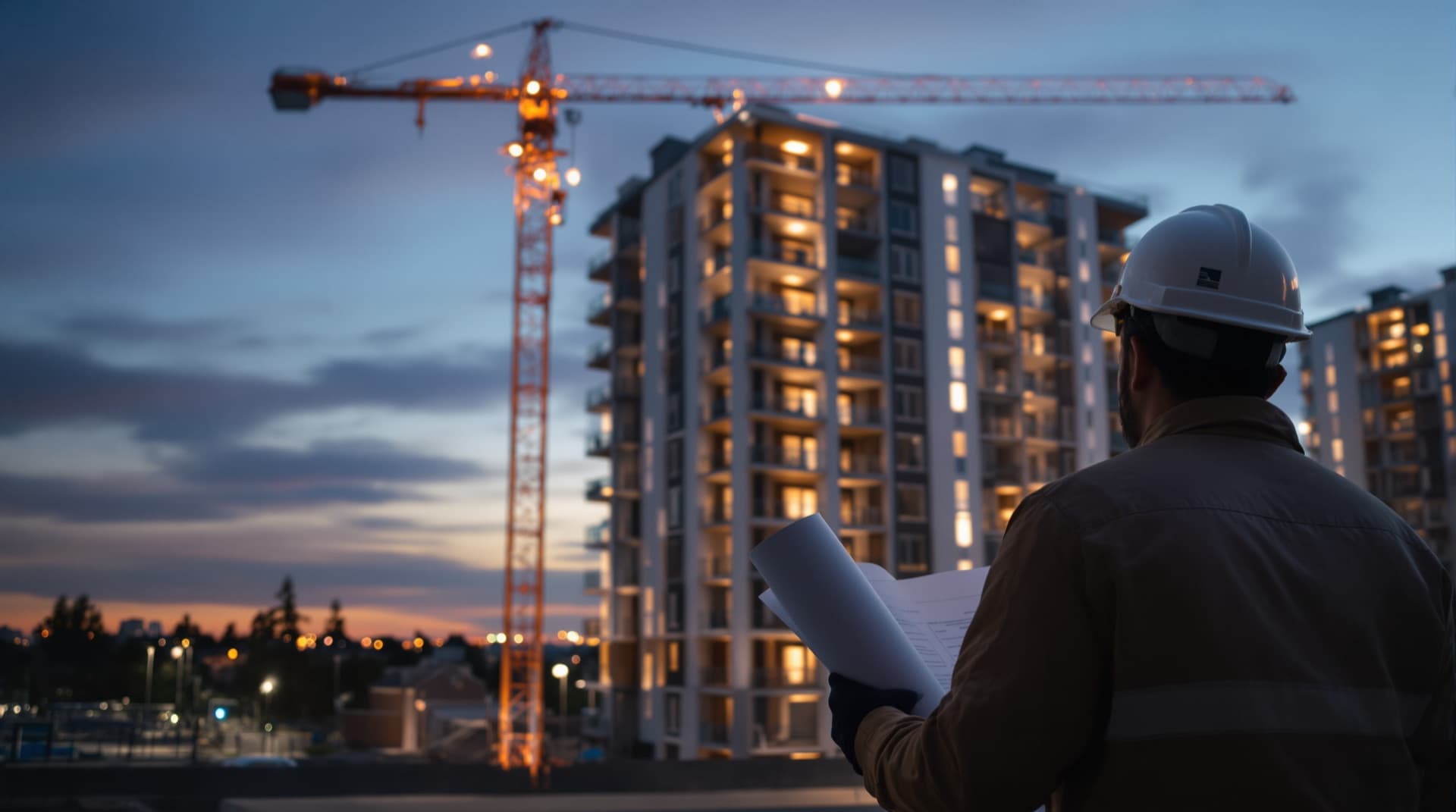 Chantier d'un immeuble résidentiel